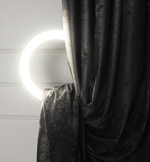 Zasłona gotowa na przelotkach SOFT 140x260 czarna