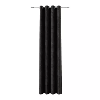 Zasłona gotowa na przelotkach SOFT 140x260 czarna