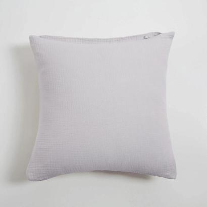 Poszewka bawełniana muślinowa 40x40 szara