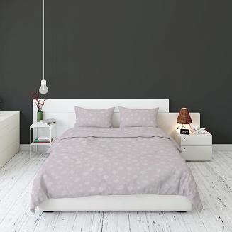 Pościel flanelowa 220x200 pudrowa drobny paisley