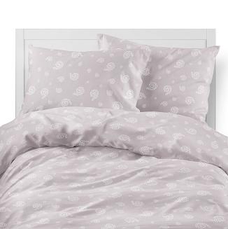 Pościel flanelowa 220x200 pudrowa drobny paisley