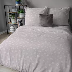 Pościel flanelowa 220x200 pudrowa drobny paisley