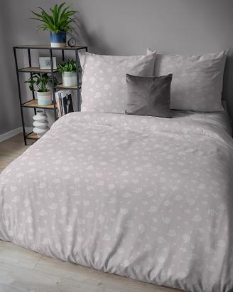 Pościel flanelowa 220x200 pudrowa drobny paisley