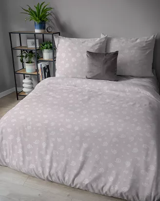Pościel flanelowa 220x200 pudrowa drobny paisley