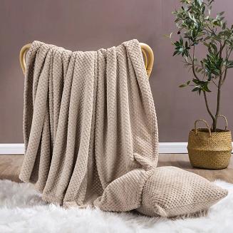 Koc narzuta z mikrofibry Monte 200x220 taupe