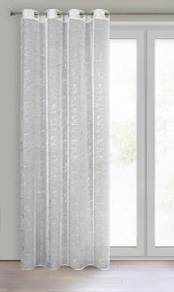 Firana gotowa na przelotkach REVA1 140x250 Eurofirany biały