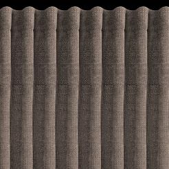 Zasłona gotowa na taśmie NILO 140x270 Eurofirany ciemnobrązowy