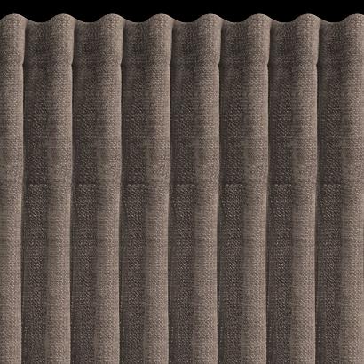 Zasłona gotowa na taśmie NILO 140x270 Eurofirany ciemnobrązowa o szenilowej strukturze