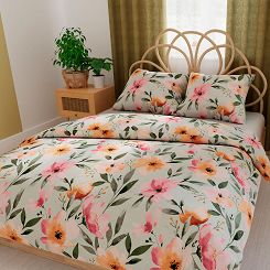 FLORALIS Komplet pościeli z bawełny satynowej 220x200cm 100103/SAT/000/220200/1