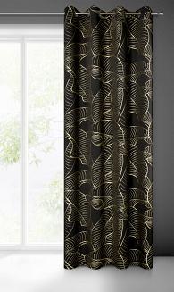 Zasłona gotowa na przelotkach KIARA 140x250 Eurofirany czarny