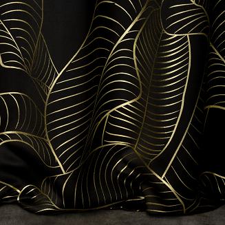 Zasłona gotowa na przelotkach KIARA 140x250 Eurofirany czarny