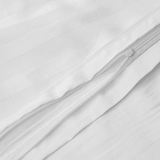 Pościel satyna bambusowo-bawełniana STRIPE WHITE 140x200 Darymex jednokolorowa biała