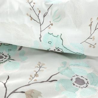 Pościel satynowa ST 160x200 Eurofirany biały/miętowy