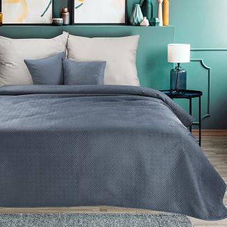 Poszewka dekoracyjna LUIZ5 40x40 Eurofirany grafitowa pikowana w cegiełkę