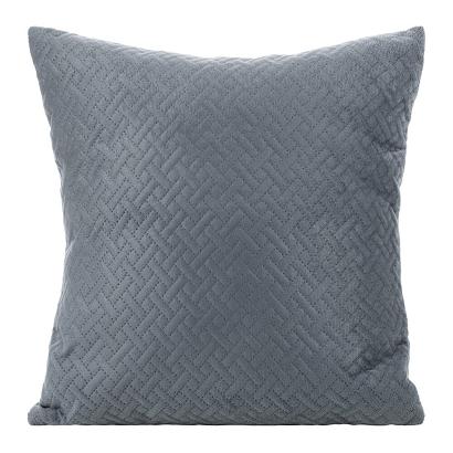 Poszewka dekoracyjna LUIZ5 40x40 Eurofirany grafitowa pikowana w cegiełkę