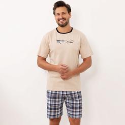 Piżama męska REGINA kod 6001 beż