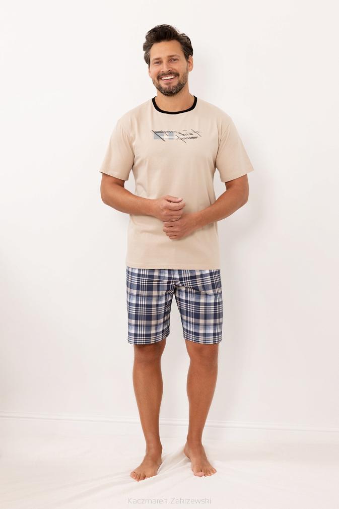 Piżama męska REGINA kod 6001 beż
