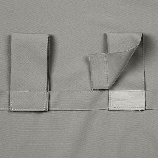 Zasłona gotowa na szelkach wodoodporna GARDEN 155x240 ogrodowa szara