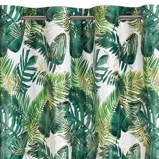 Zasłona gotowa na przelotkach DAVOS 140x250 Eurofirany zielony