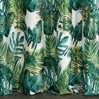 Zasłona gotowa na przelotkach DAVOS 140x250 Eurofirany zielony