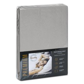 Prześcieradło satynowe z gumką JERS4 200x220x30 Eurofirany srebrny