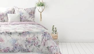 Pościel bawełniana LEA 160x200 Design91 jasnofioletowy