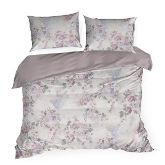 Pościel bawełniana LEA 160x200 Design91 jasnofioletowy
