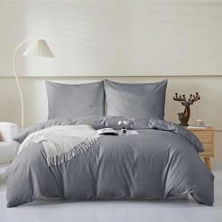 Komplet pościeli adamaszek satyna bawełniana 160x200 grafitowa