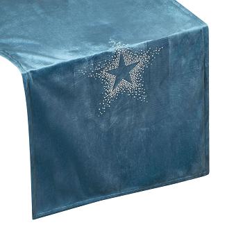 Obrus dekoracyjny ILONA 40x140 Eurofirany granatowy