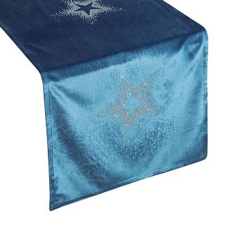 Obrus dekoracyjny ILONA 40x140 Eurofirany granatowy