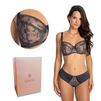 Biustonosz GAIA Soft Jasmine 1035 miękki grafitowy