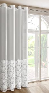 Zasłona gotowa na przelotkach JASMIN 140x250 Eva Minge Eurofirany biały