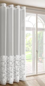 Zasłona gotowa na przelotkach JASMIN 140x250 Eva Minge Eurofirany biały