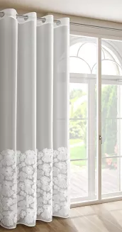 Zasłona gotowa na przelotkach JASMIN 140x250 Eva Minge Eurofirany biały