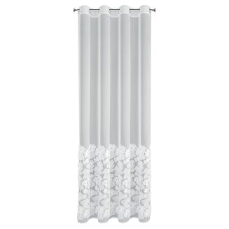 Zasłona gotowa na przelotkach JASMIN 140x250 Eva Minge Eurofirany biały