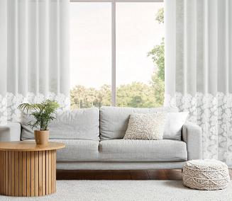 Zasłona gotowa na przelotkach JASMIN 140x250 Eva Minge Eurofirany biały