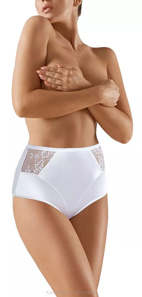 Figi damskie modelujące z koronką Babell kod 103 białe