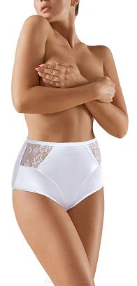 Figi damskie modelujące z koronką Babell kod 103 białe