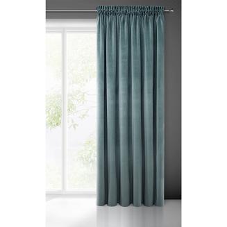 Zasłona gotowa na taśmie KRISTI 140x270 Eurofirany niebieski