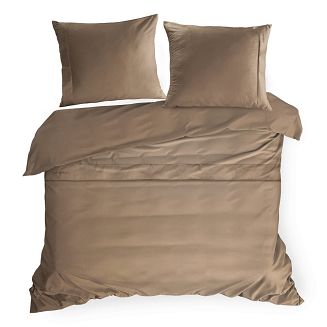 Pościel satynowa ELEGANT1E 220x200 Eva Minge Eurofirany jasnobrązowy