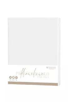 Prześcieradło flanelowe z gumką SIN 160x200 + 30 cm białe