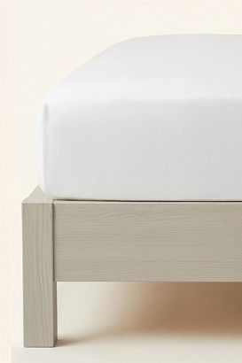 Prześcieradło flanelowe z gumką SIN 160x200 + 30 cm białe