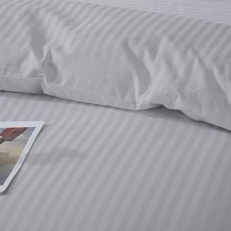 Poszewka z adamaszku satyna bawełniana 70x80 jasnoszara