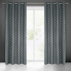 Zasłona gotowa na przelotkach CANDE 140x250 Eurofirany grafitowy