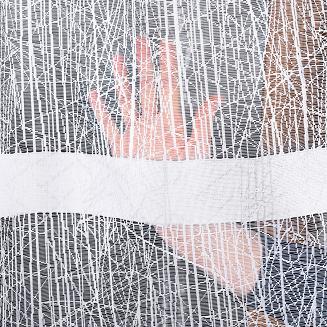 Firanka żakardowa gotowa na żabki WIKTORIA 200x150 biała