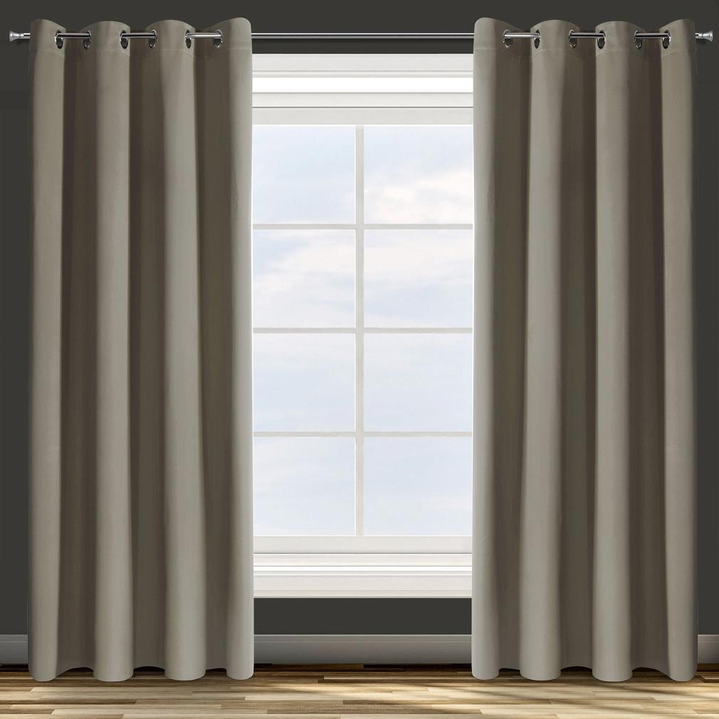 Zasłona gotowa na przelotkach PARISA 140x250 Design91 ciemnobeżowy