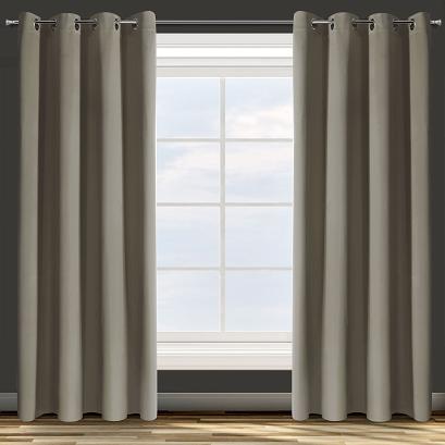 Zasłona gotowa na przelotkach PARISA 140x250 Design91 ciemnobeżowa