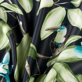 Zasłona gotowa na przelotkach LONI 140x250 Eurofirany czarny