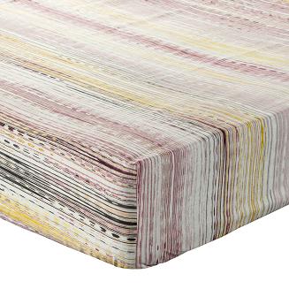 Prześcieradło satynowe z gumką PRINT 200x220 Eurofirany fioletowy