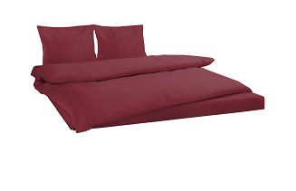 Pościel haftowana z prześcieradłem 160x200 bordo